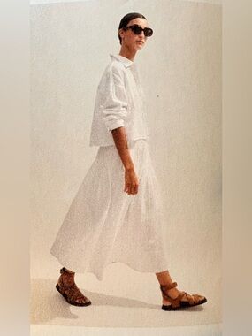 ME+EM  Tiered Maxi Skirt with Smocked Waist/ matching shirt.